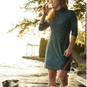 Title Nine Getaway Turtleneck Dress Double Dutch XL